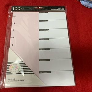 Happy Planner CLASSIC Weekly Planning Block Pad (100 sheets)
